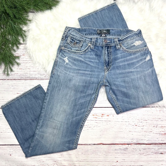 •👖|•SILVER JEANS•| Zic Flap Relaxed Fit Boot Cut Jeans 36x32👖 - Picture 3 of 12